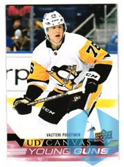 2022-23 Upper Deck Series 1 UD Canvas Young Guns Valtteri Puustinen RC #C108